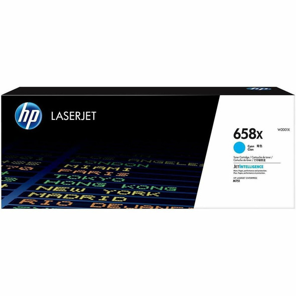 HP 658X Original High Yield Laser Toner Cartridge - Cyan - 1 Each - 28000 Pages