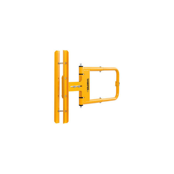 Global Industrial Adjustable Safety Swing Gate 16""-26""W Opening Safety Yellow