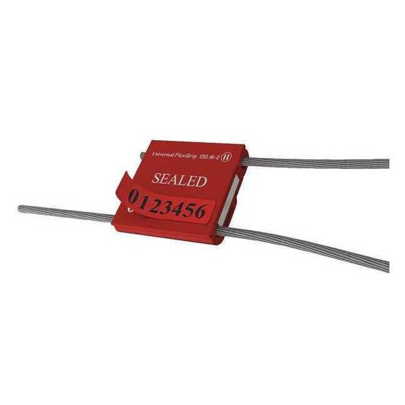 Universeal Cable Seal 12" x 1/16", Aluminum, Red, Pk50 F150M-2-APEEL RED50
