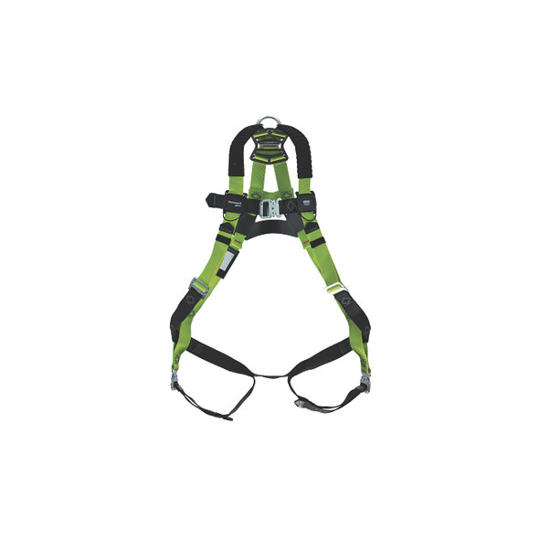 H500 Industry Standard Full-Body Harness, Back/Side D-Rings, Sm/Med, Quick-Connect Chest/Leg Buckles, Shoulder Pads, IS9P