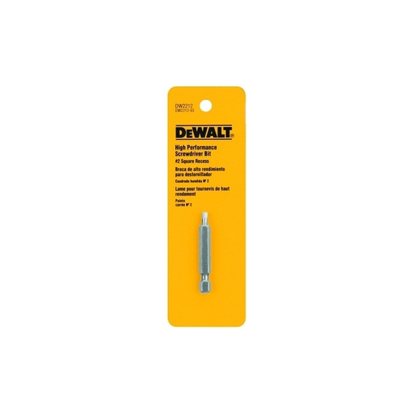 Screwdriver Bits, #2, 2 in, Square Recess