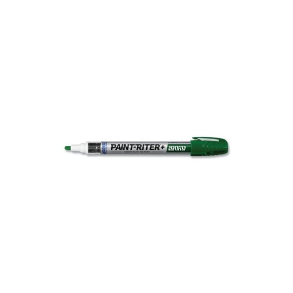 Paint-Riter+ Certified Liquid Paint Marker, Green, 1/8 in Tip, Medium