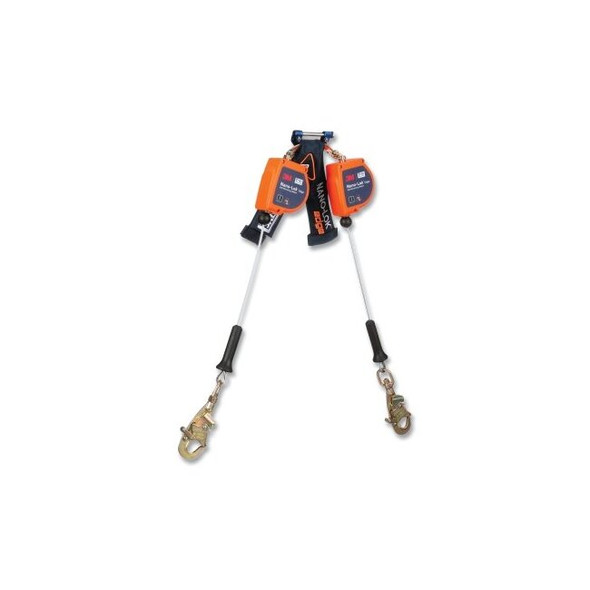 Nano-Lok™ Edge Self-Retracting Lifeline, 8 ft, Swivel Snap Hook, 420 lb, 2 Legs, Galvanized Cable