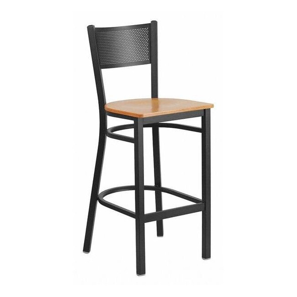 Restaurant Stool,Grid Back,Natural Seat