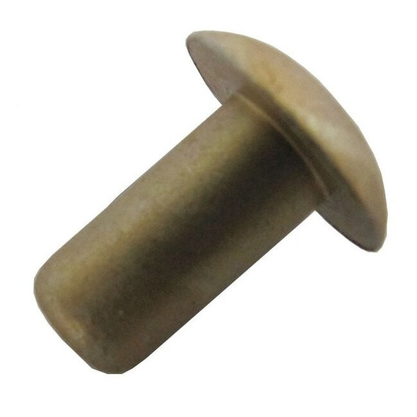 Solid Rivet, Universal Head, 0.125 in Dia., 0.312 in L, Aluminum Body, 100 PK