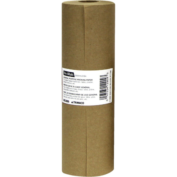 12909 Trimaco 9 In. x 180 Ft. Brown Masking Paper