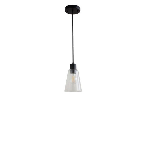 ASL Lighting RFCGBTC Clear Triangle Black LED Pendant Fixture (Lamp Not Included)