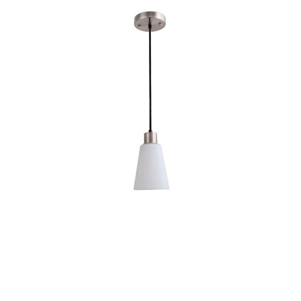 ASL Lighting RFCGSTF Frosted Triangle Satin Nickel LED Pendant Fixture (Lamp Not Included)