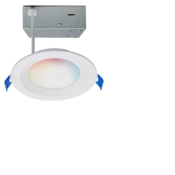 Satco S11564 9WLED/DW/4/RGBTW/RND/RD/WH 4" Starfish RGBW Smart Slimfit Round Downlight Smooth Baffle