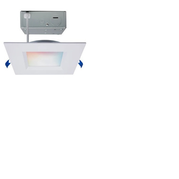 Satco S11567 6" Starfish RGBW Smart Slimfit Square LED Downlight Smooth Baffle 120V