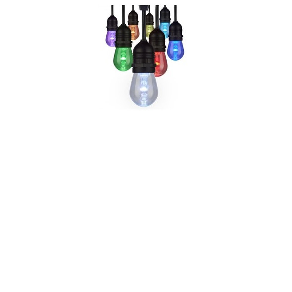 Satco S11288 10W/LED/STRING/RGBW/SF 24' 10-Bulb RGBW LED Indoor/Outdoor String Lights