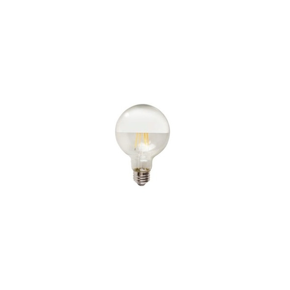 TCP FG25D4027SB Dimmable LED G25 4W Silver Bowl Filament E26 Bulb 2700K