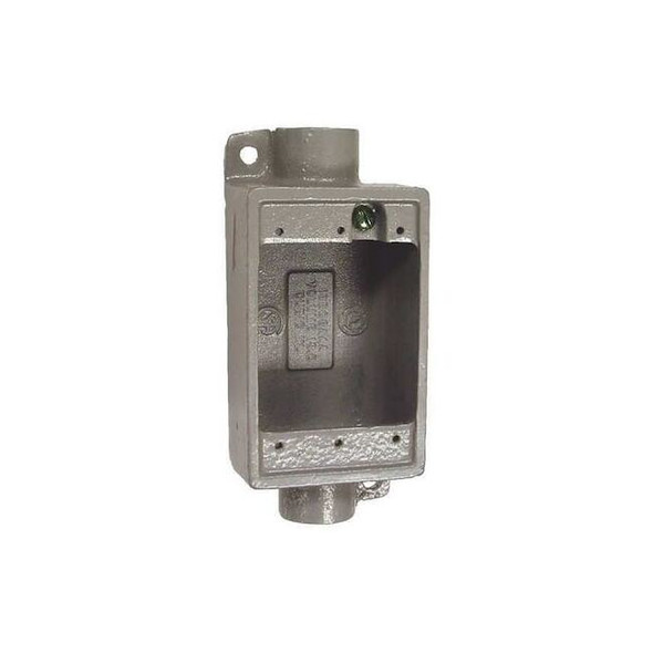 Electrical Box, 50 cu in, FDC Box Type, 1 Gang, Aluminum, Rectangular Shape