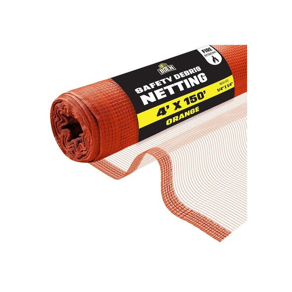 Boen Orange FR Debris Safety Netting, 4 ft. x 150 ft. SN-20005