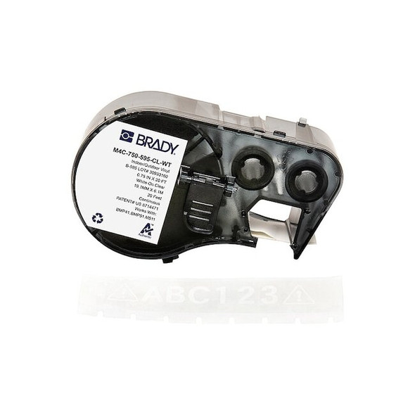 Brady Label/RibbonCartridge,Clear,Gloss,3/4inW M4C-750-595-CL-WT