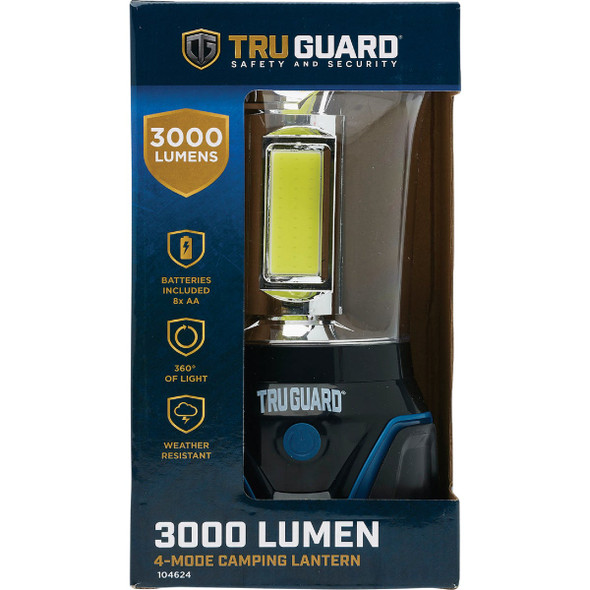 TruGuard 3000 Lm. LED Lantern TG-KAMPER3K-4-8 Pack of 8 567953