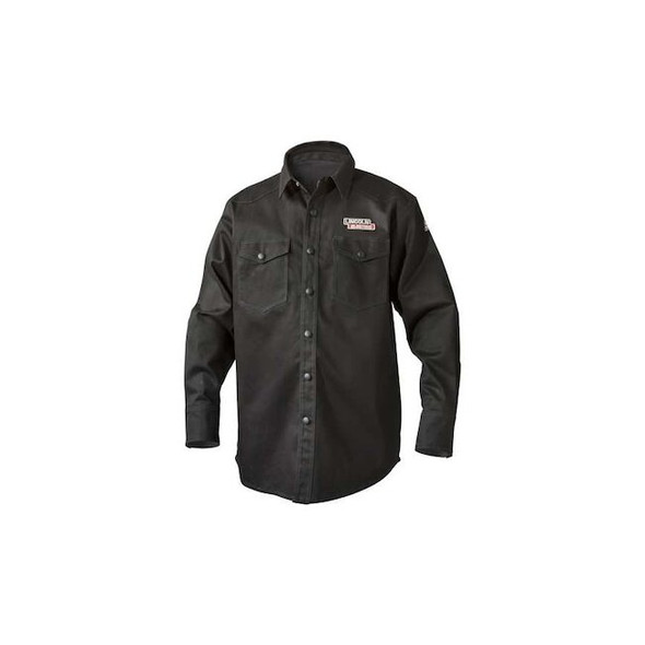 Lincoln Electric Welding Shirt, 36 in Length, Black, Cotton, 3XL K3113-3XL