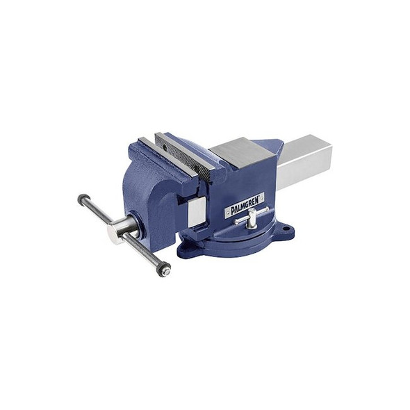 Palmgren Bench Vise,6"x6",Knurled 9629686