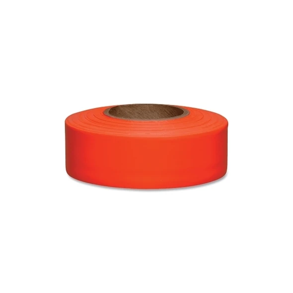 Taffeta Flagging Tape, 1-3/16 in x 150 ft, Orange Pack of 12