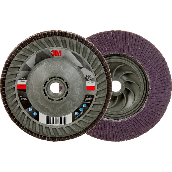Flap Disc 769F, 120+, T29 Quick Change, 5 in x 5/8 in-11 7100243778