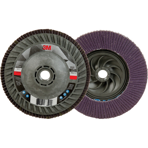 Flap Disc 769F, 120+, T27 Quick Change, 5 in x 5/8 in-11 7100243781