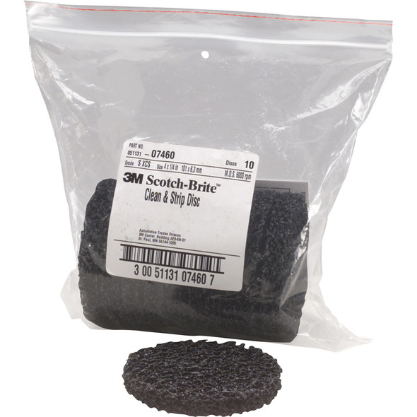 Scotch-Brite™ Clean and Strip Disc 07460, 4 in x 1/4 in, S XCS 7100141886