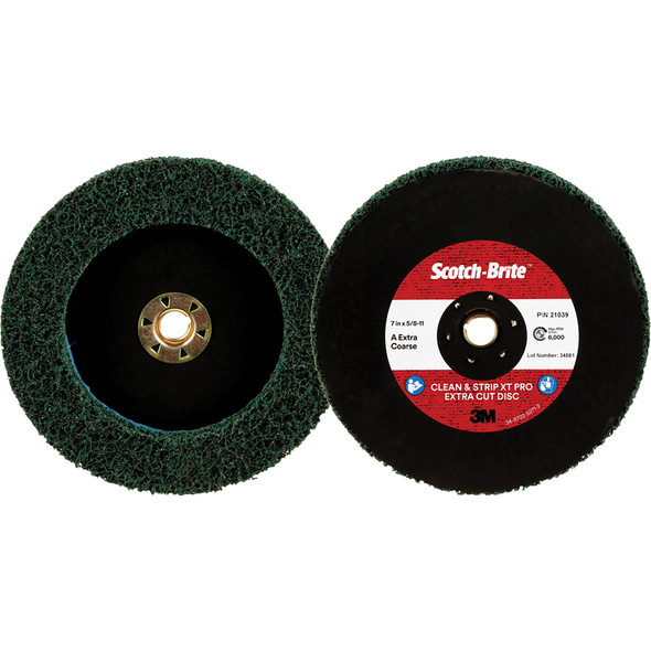 Scotch-Brite Clean/Strip XTPro ExtraCut TN QuickChangeDisc XC-DN A/O ExtraCoarse Green7inx 5/8in-11 7100175522