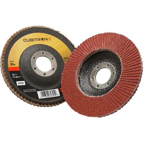 Cubitron™ II Flap Disc 969F, 40+, T29, 5 in x 7/8 in 7100104601