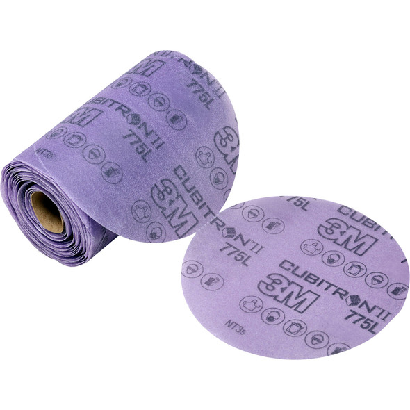 Cubitron™ II Stikit™ Film Disc Roll 775L, 220+ 3MIL, 6 in x NH, Die 600Z 7100067078