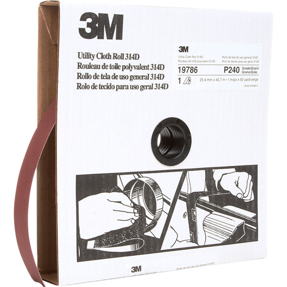 Utility Cloth Roll 314D, P240 J-weight, 1 in x 50 yd 7000118508