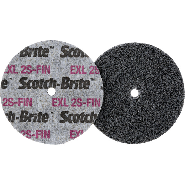 Scotch-Brite™ EXL Unitized Wheel, XL-UW, 2S Fine, 3 in x 1/2 in x 1/4 in 7000045925