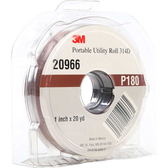 Portable Utility Cloth Roll 314D, P180 J-weight, 1 in x 20 yd 7010326034