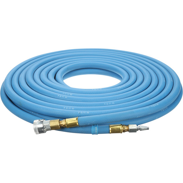 Supplied Air Hose W-9445-25, 25 ft, 3/8 in ID, Schrader Fittings, High Pressure 7000126388
