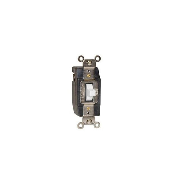 Leviton Wall Switch, Toggle, 3 A, White 1081-W