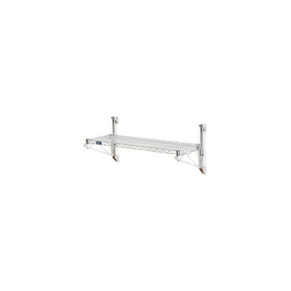 Nexel Chrome Adjustable Wall Mount Wire Shelving 1 Shelf Starter 30""Wx24""Dx14"