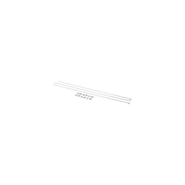 Nexel 72""L Rods & Clips For Solid Shelving Units Chrome (Set of 3)