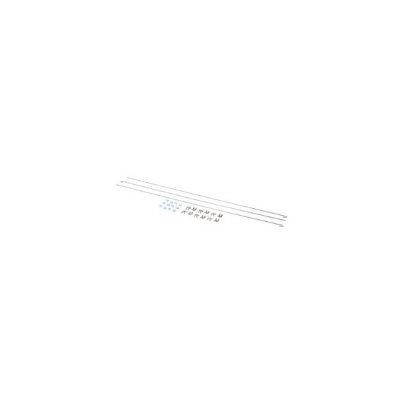Nexel 72""L Rods & Clips For Wire Shelving Units Chrome (Set of 3)