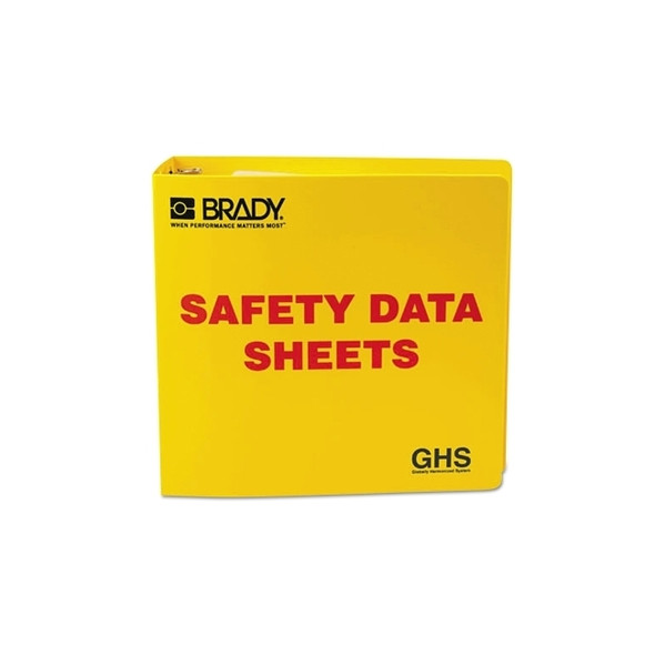 GHS Safety Data Sheet Binders, English, 3 in, Yellow