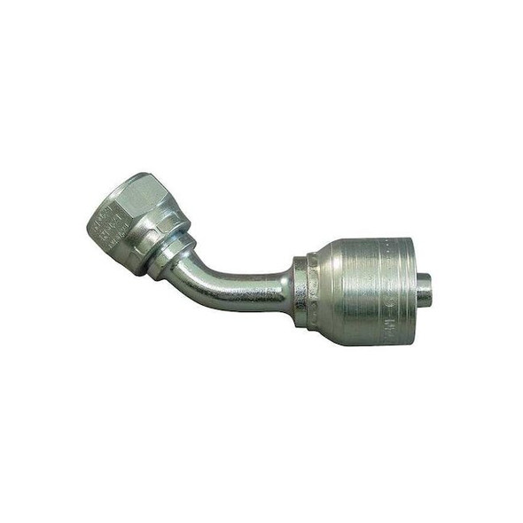 Eaton Aeroquip Hose Fitting, Crimp, Metric, 45, 1/2, M24X1.5 1A12DSA8