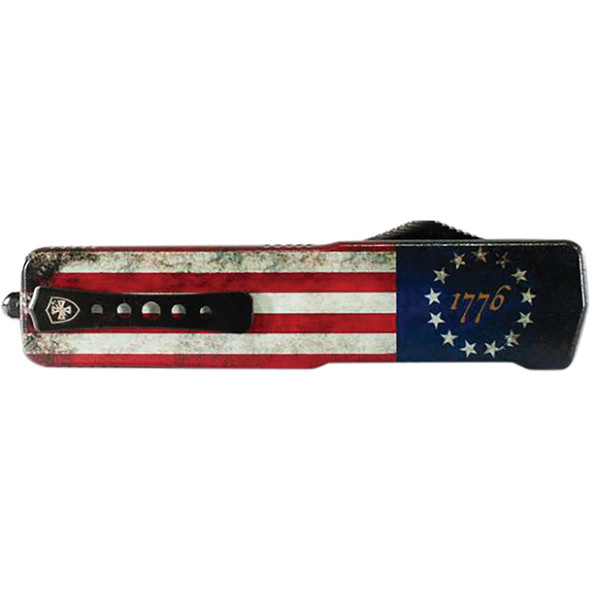 Small Premium Aluminum Lightweight Betsy Ross Flag Drop Serrated Black D2 SA-BRF-62-1