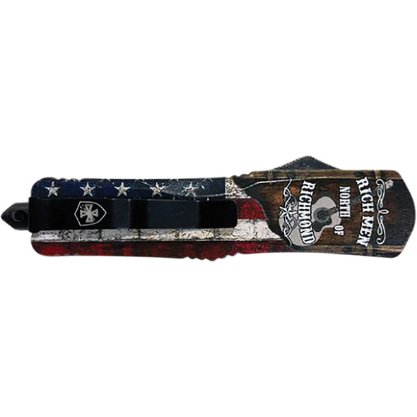 GenII Small Premium Alloy North of Richmond  Dagger Serrated 440C Black S-NOR-43-1