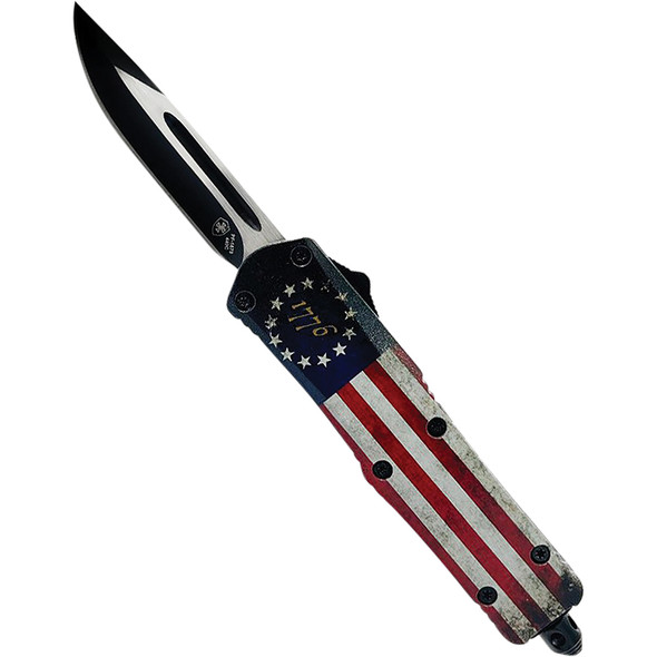 GenII Small Premium Alloy Betsy Ross Flag Drop 440C Silver S-BRF-33-2