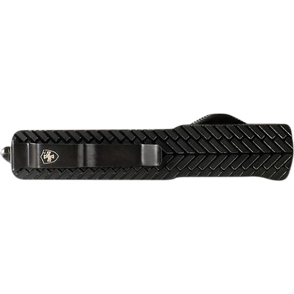 Slim Premium Aluminum Lightweight Herringbone Tanto Black D2 MA-HBG-22-1