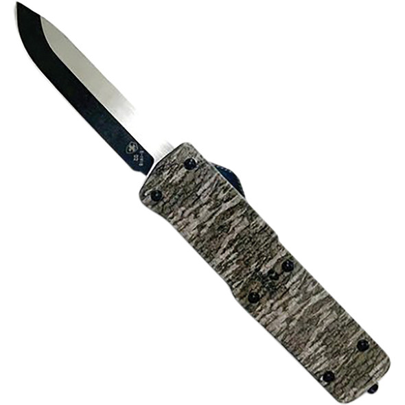 Slim Premium Aluminum Lightweight Mossy Oak Bottomland Dagger Serrated Black D2 MA-MOB-42-1