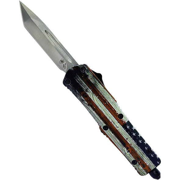 GenII Small Premium Alloy Wood US Flag Tanto 440C Black S-WUS-23-1