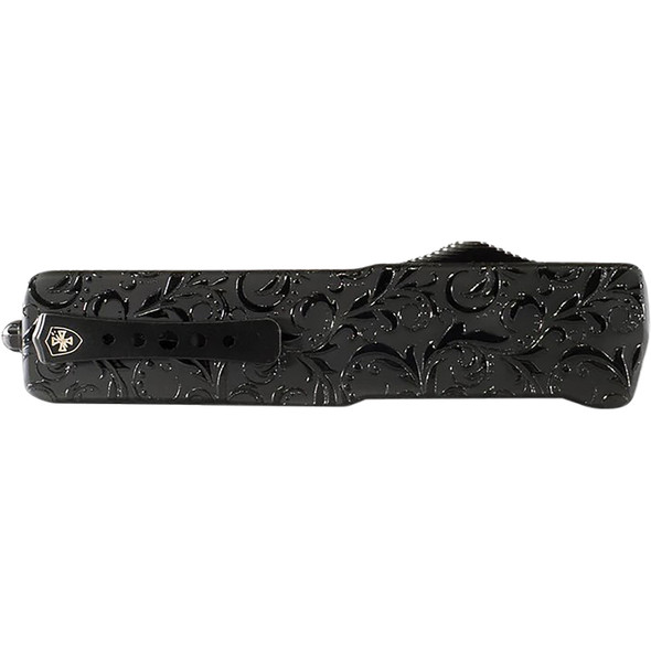 Large Premium Alloy Weighted Maiden Gloss Dagger Serrated Black D2 LZ-MDG-42-1