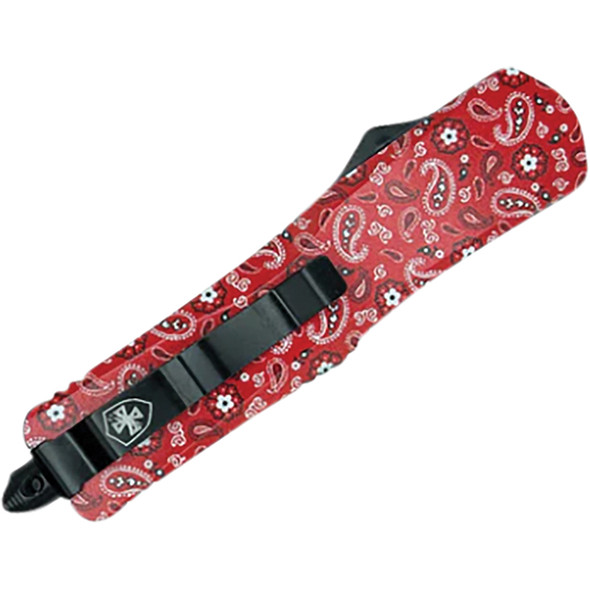GenII Large Premium Alloy Bandana Dagger Serrated  440C Black L-BND-43-1