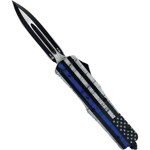 GenII Large Premium Alloy Back The Blue Dagger 440C Black L-BTB-13-1