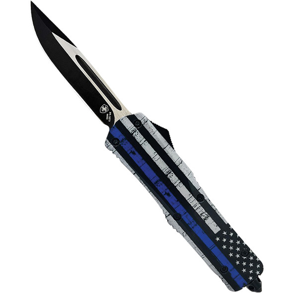 GenII Large Premium Alloy Back The Blue Drop 440C Black L-BTB-33-1