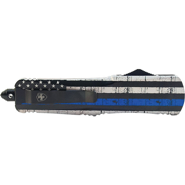GenII Large Premium Alloy Back The Blue Dagger Serrated 440C Black L-BTB-43-1